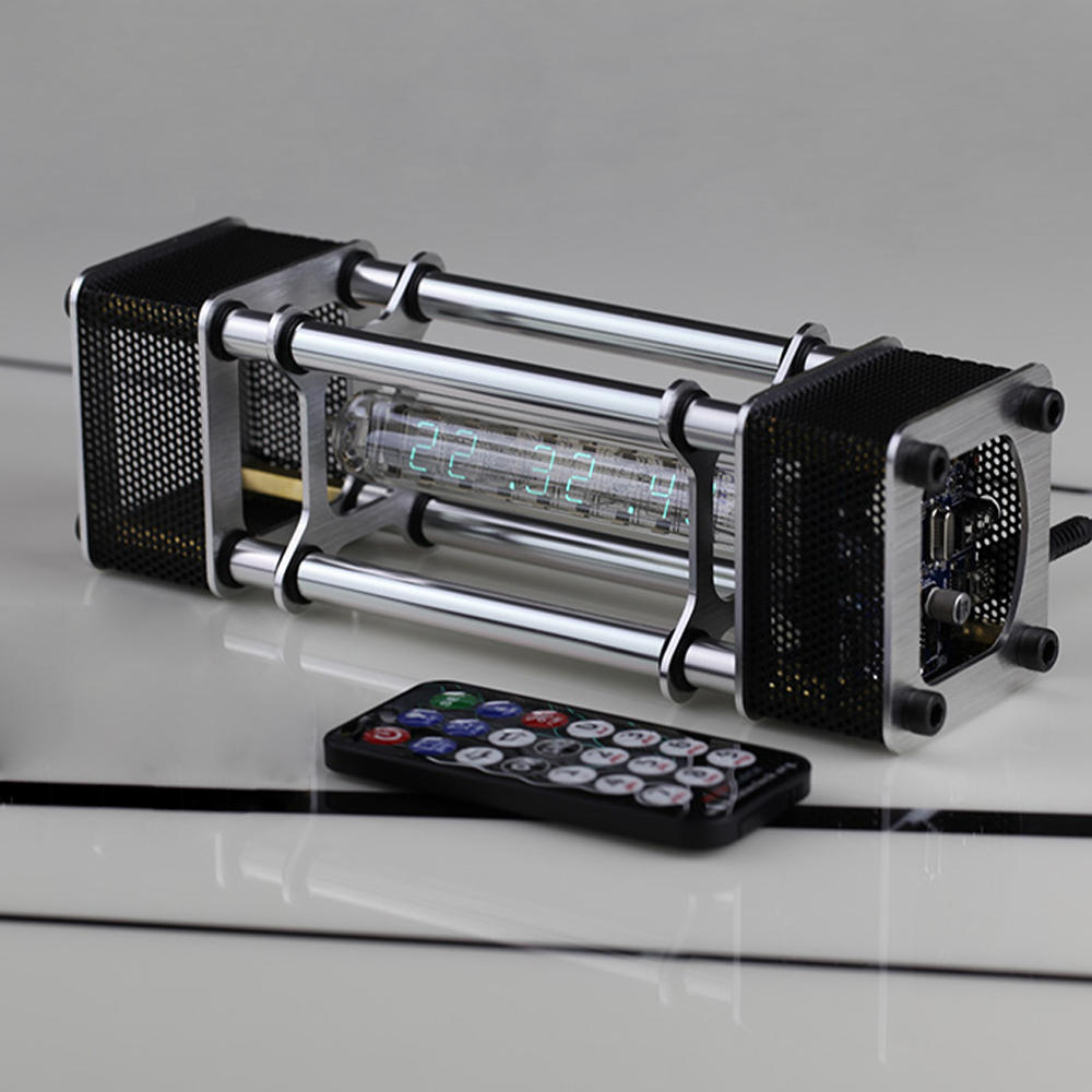 Unassembled IV-18 Fluorescent Tube Clock Kit DIY 6 Digital Display Energy Pillar With Remote Control