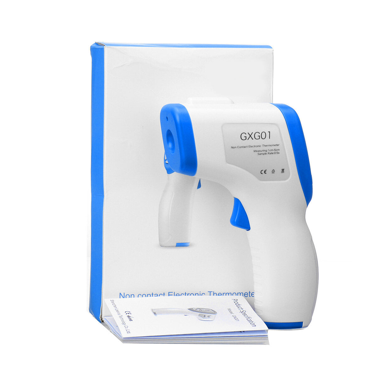 Non-contact Digital Infrared Thermometer Forehead Body Temperature Measuring LCD Dispaly W/ Fever Alarm