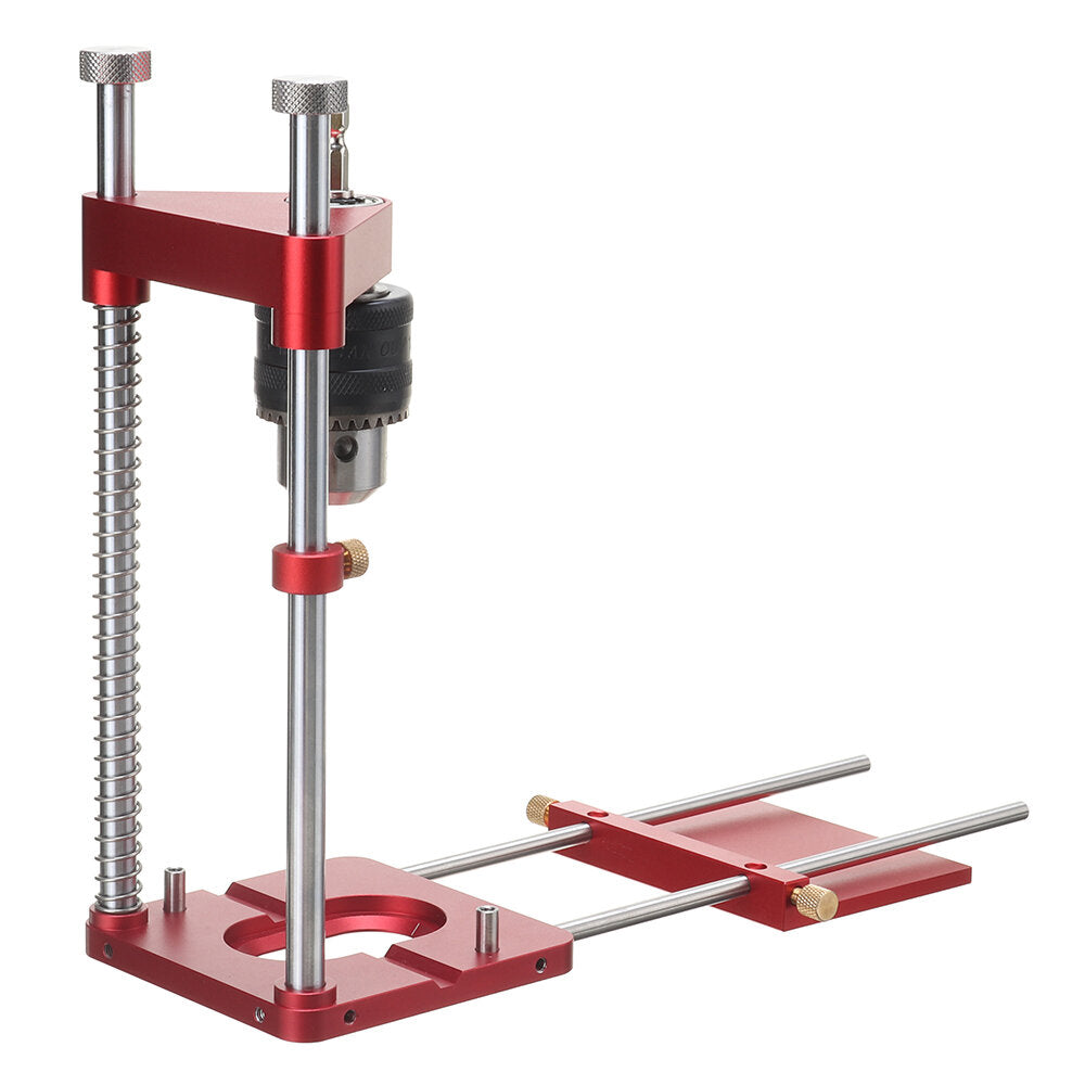 Red Aluminum Alloy Drill Locator for Household Use, 40-192mm Expansion, Fits 1.5-13mm Drill Bits, Portable Tool Set