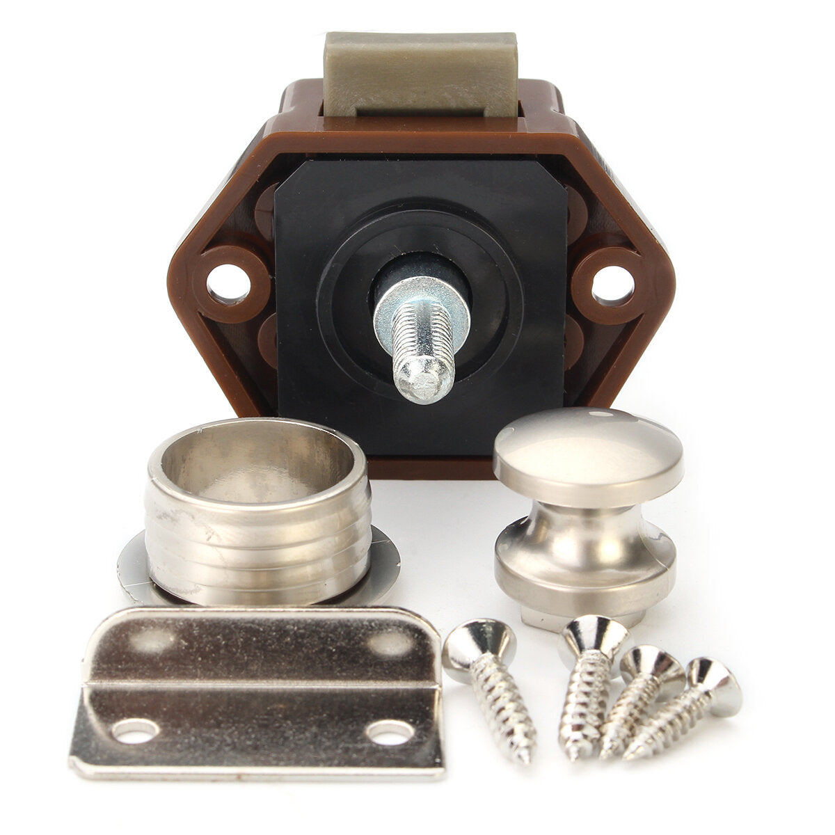 Push Button Catch Push Button Cabinet Latch for Rv/Motor Home Cupboard Caravan Lock for Cupboard Push Latch Lock Push Button Latch
