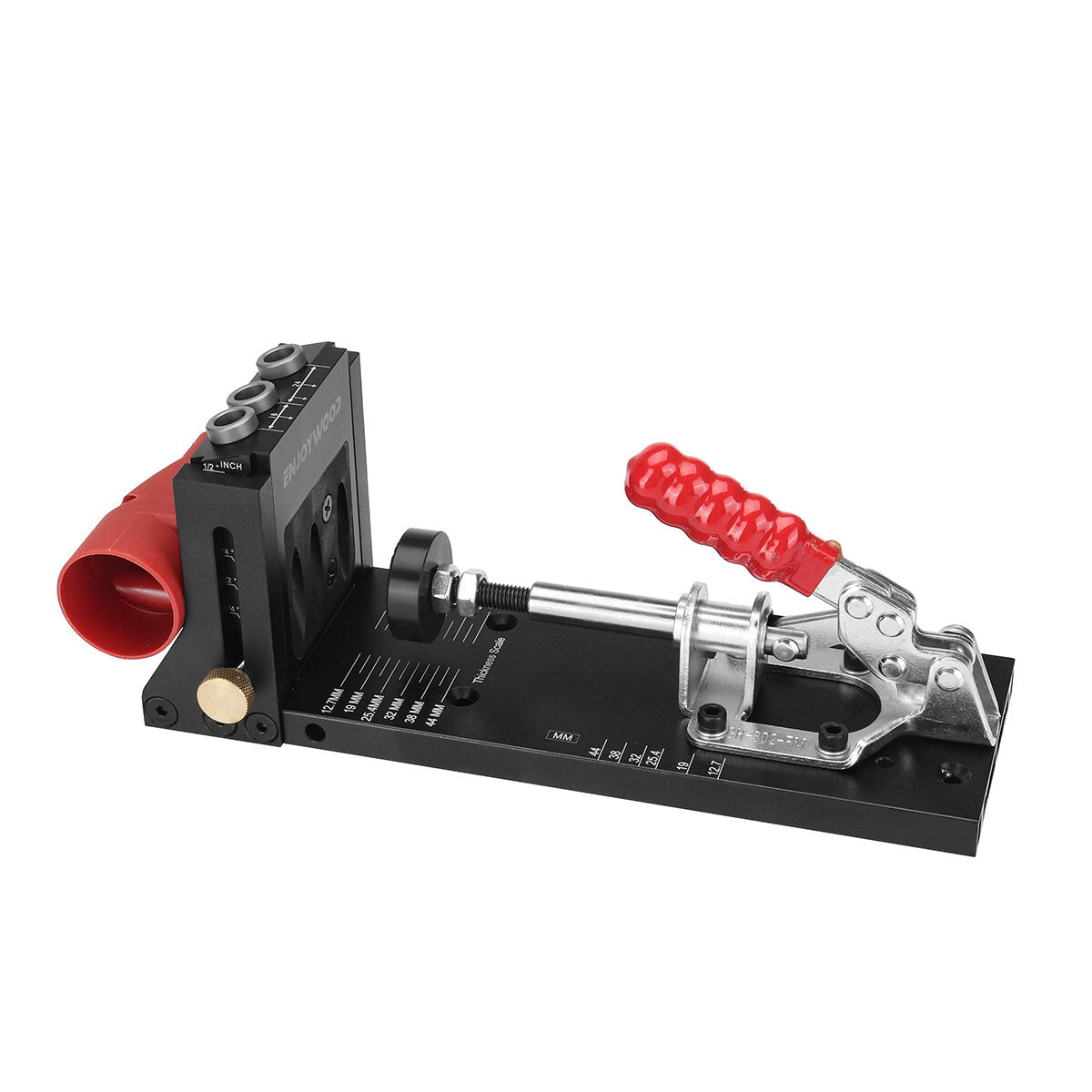 Adjustable Pocket Hole Jig - Aluminum Alloy Woodworking Locator for DIY Carpentry Projects, 3-Hole Design