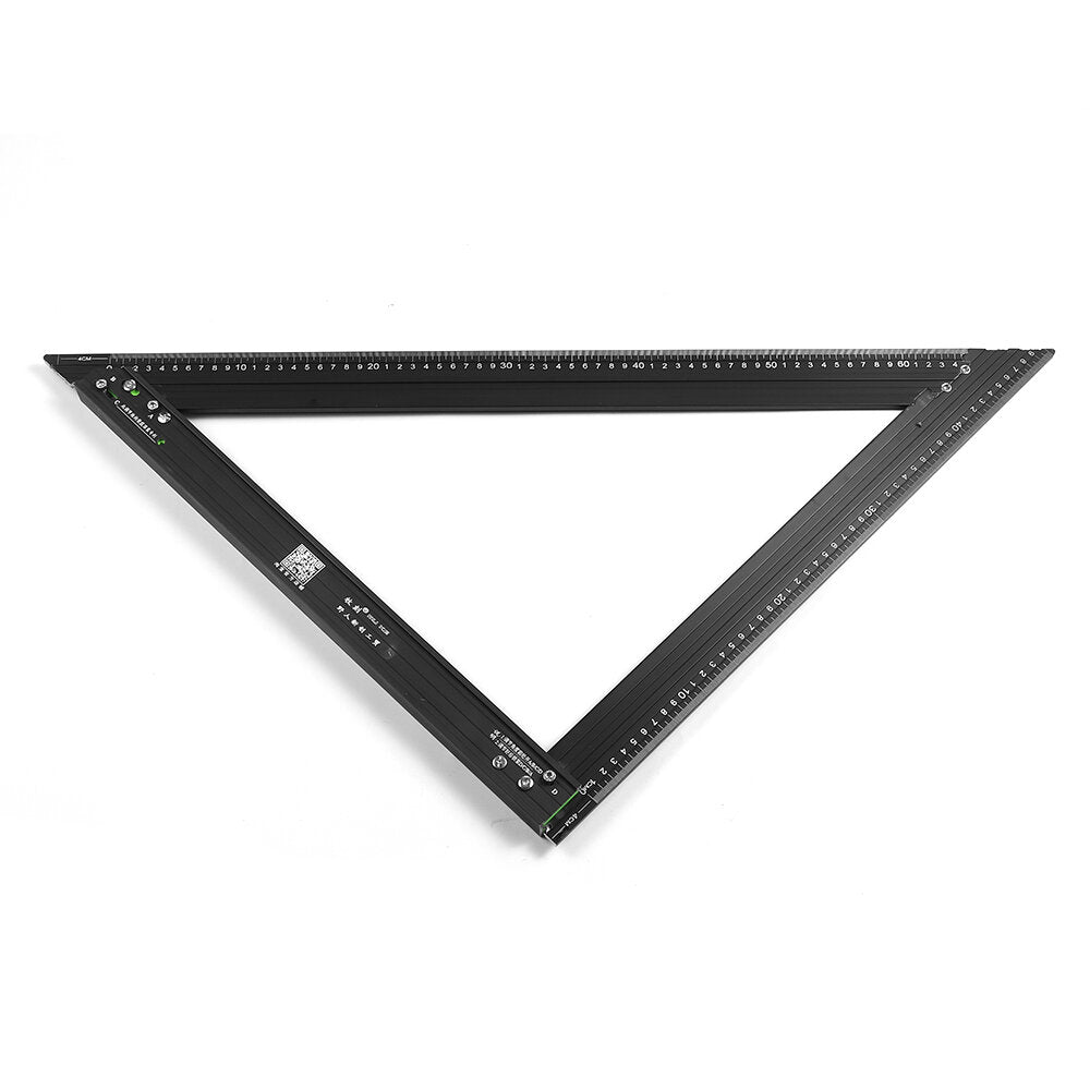7 Inch Aluminum Alloy Triangle Ruler Angle Protractor Miter Speed 90 Square Measuring Ruler Metric Imperial