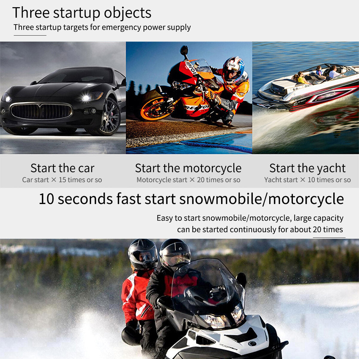 12000mAh 700A Car Jump Starter Car Emergency Starting Power Booster Charger Bank