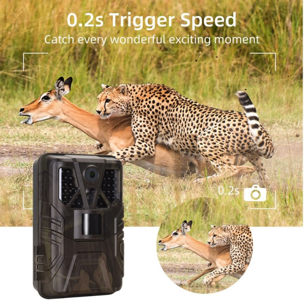36MP 2.7K Night Vision Waterproof Hunting Camera 0.2s Trigger Time IP65 Recorder Wildlife Trail Camera for Home Security Wildlife Monitoring