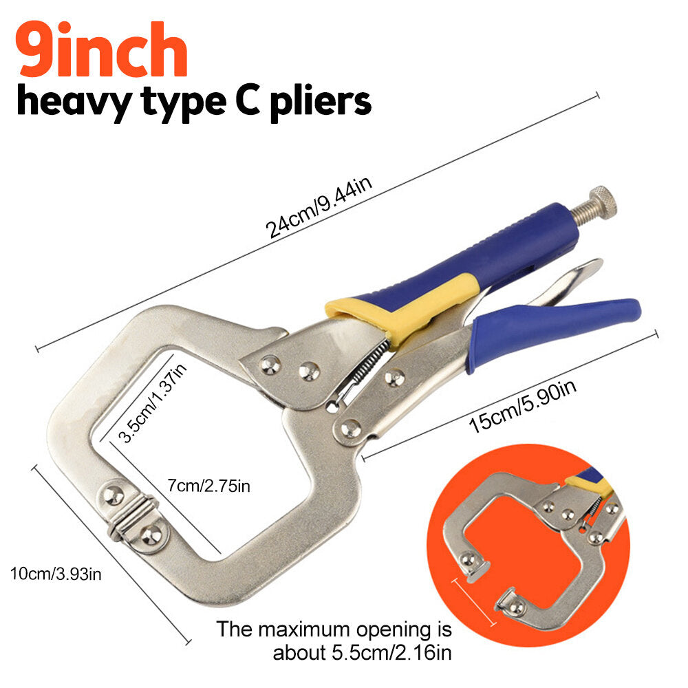 Durable Adjustable C-Clamp Set, 6-18 inches, High Carbon Steel, Comfortable Handle, Versatile for Various Applications