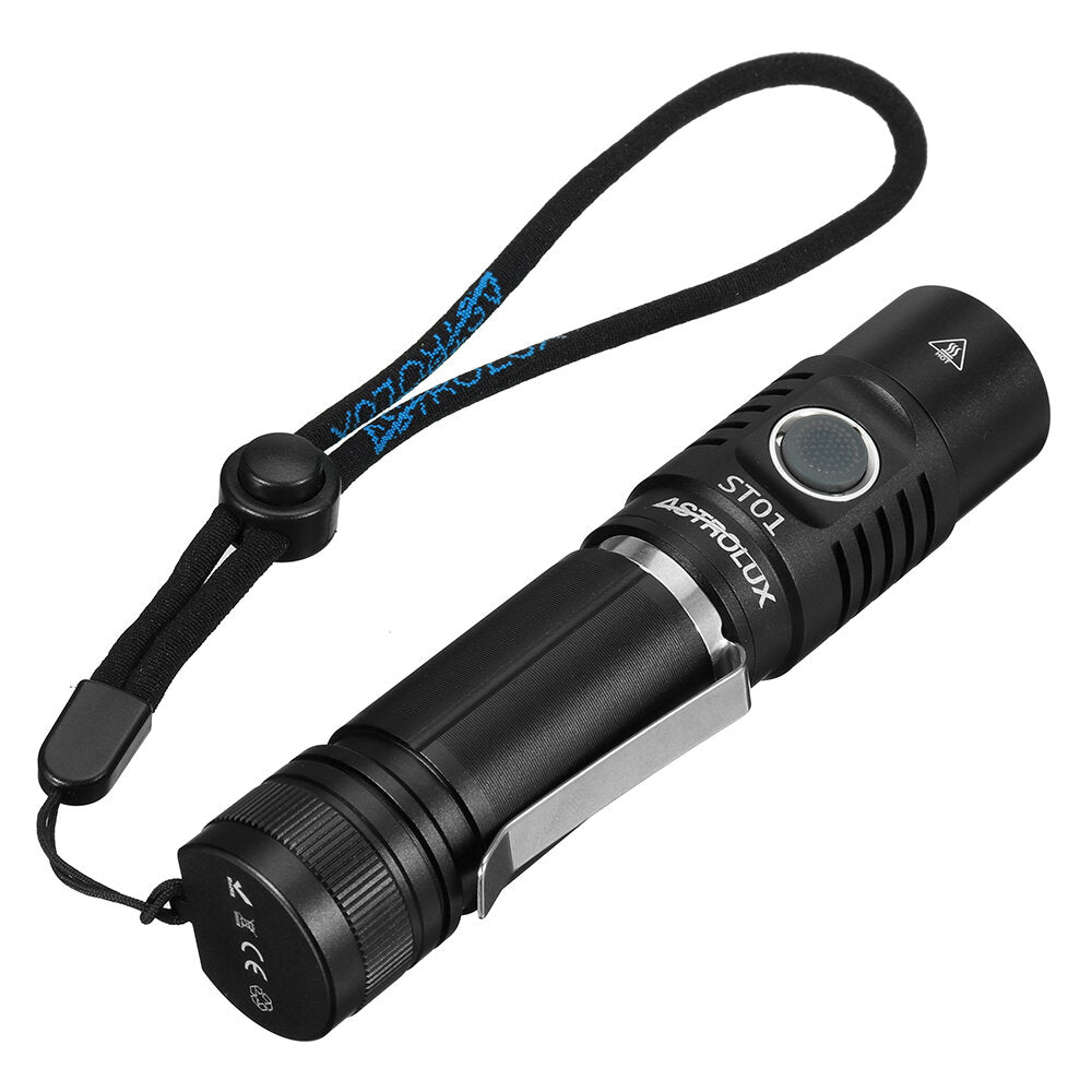 3500lm Compact EDC 21700 Flashlight 4 Modes Basic UI USB Rechargeable Ultra-bright Mini LED Torch Clip Pocket Light