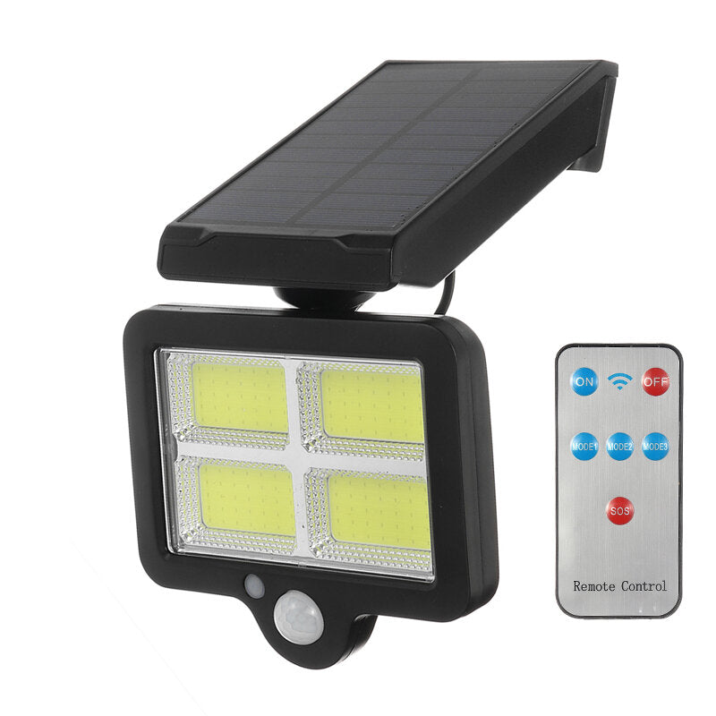 LED Solar PIR Motion Sensor Street Light Outdoor Garden Wall Security Flood