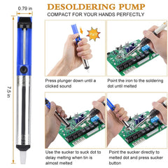 14 Pieces Soldering Iron Kit 60W Adjustable Temperature Welding Soldering Iron