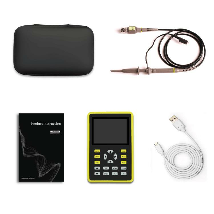 Digital 2.4'' TFT Oscilloscope: 500MS/s Sampling, 100MHz Bandwidth, Waveform Storage & 3000mAh Battery