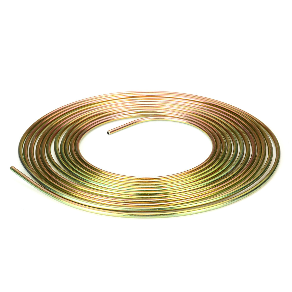 25ft Roll of 3/16'' Plated Brake Line Tubing OD Copper Nickel With 16x Tube Nuts