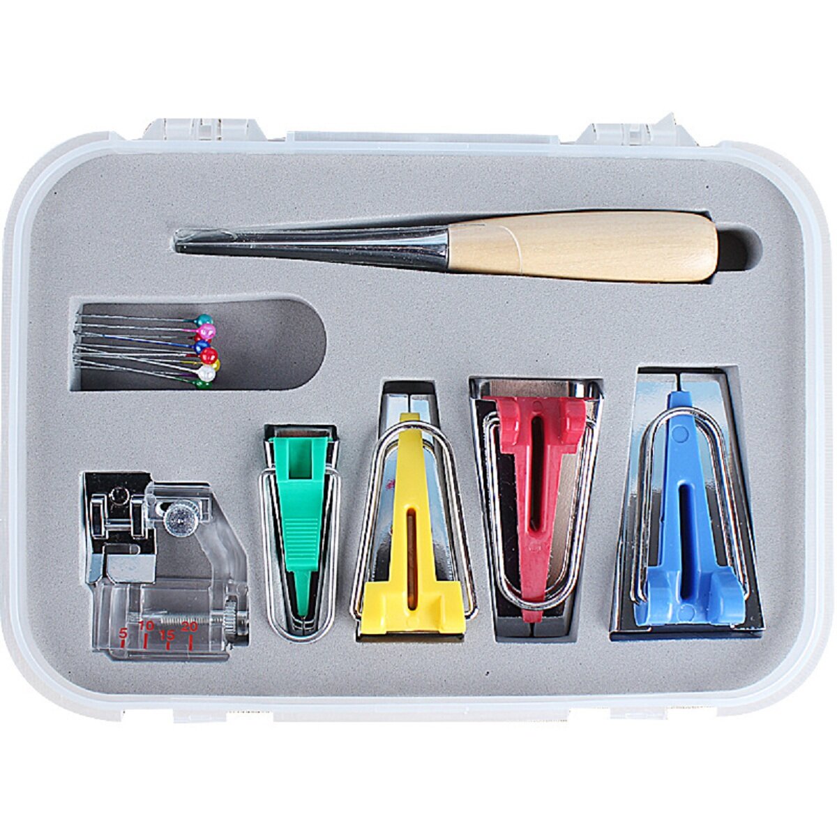 Sewing Tape Maker Kits 4 Sizes 6MM 12MM 18MM 25MM Household DIY Fabric Patchwork Sewing Accessories