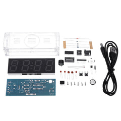 Colorful Digital Clock Electronic Production Kit DIY Parts Component Kit Electronic Watch Welding Experiment