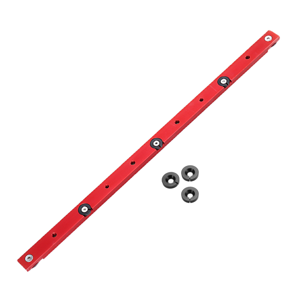 Aluminum Alloy Miter Bar for Table Saw, Adjustable 300mm/450mm/650mm/880mm, Universal Fit for T Slot Miter Track, Red