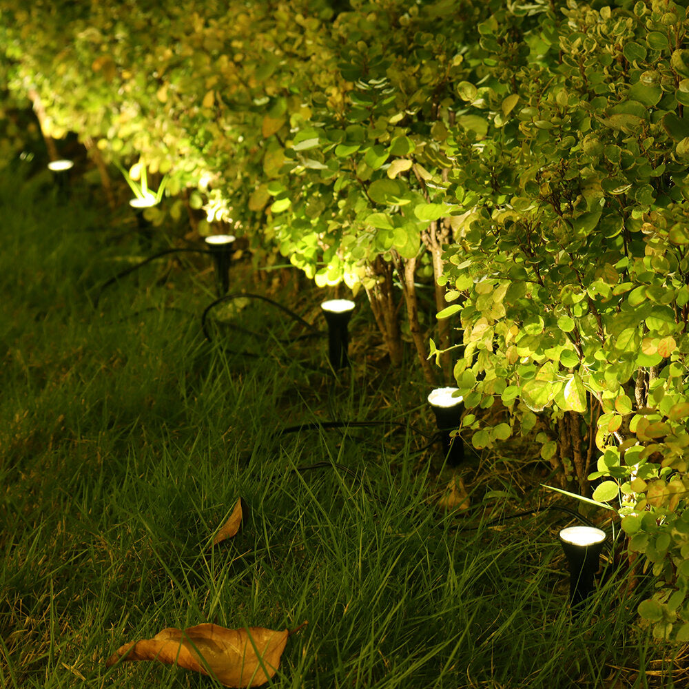 Solar Powered Dual Spot Light Outdoor Garden Landscape Spotlight Yard Lawn Lamp with 10x Spotlight