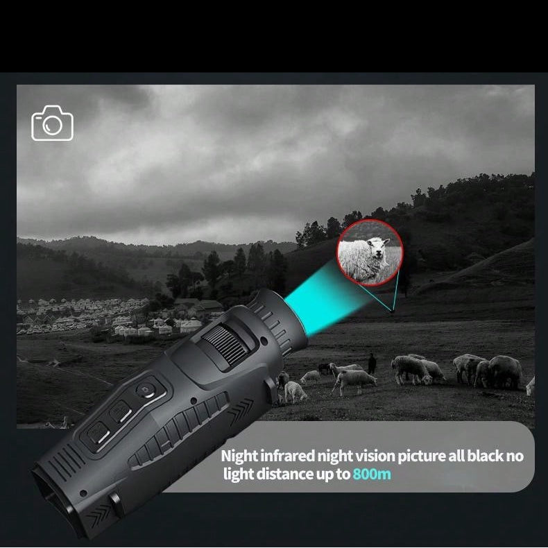 5x Digital Zoom Monocular Night Vision Device, Infrared Telescope for Day & Night Use, 300m Range, Compact & Lightweight