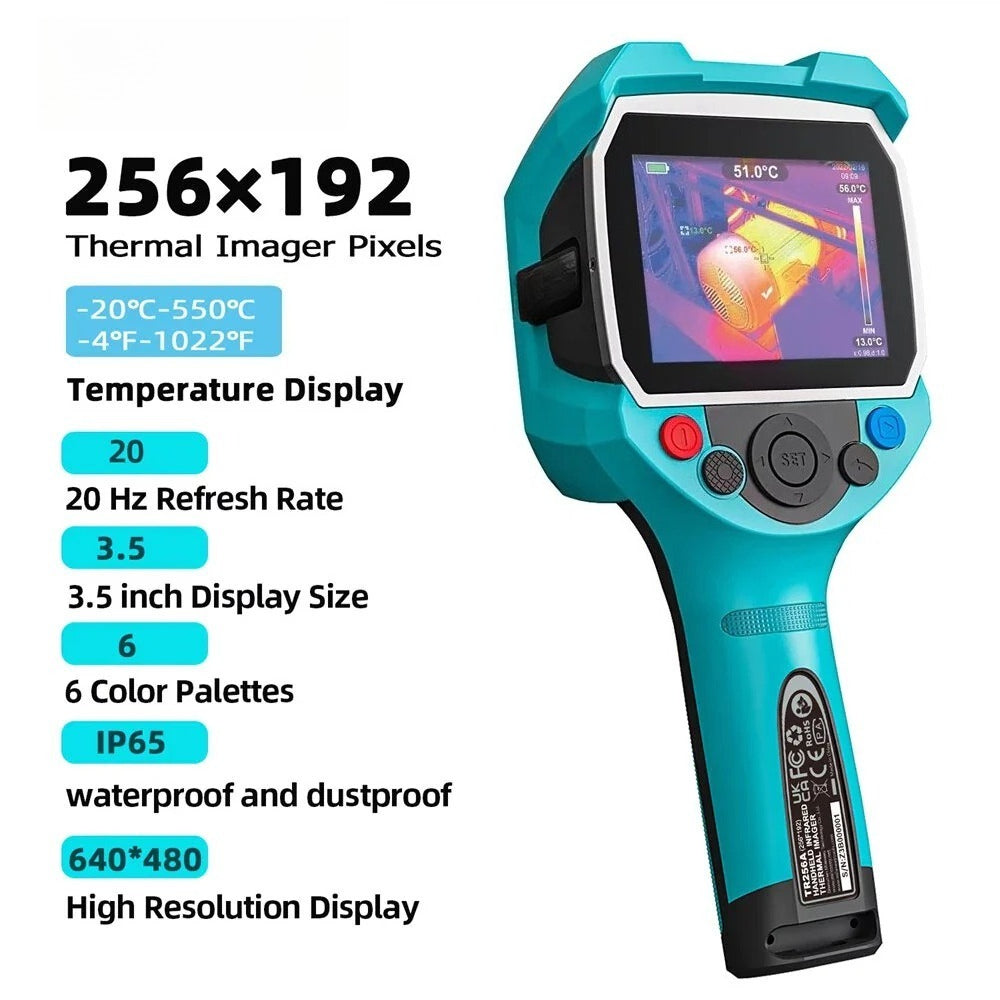 GreenZech Industrial 256-A | 256x192 HD Thermal Imaging Camera | Professional 3.5" Handheld Infrared Diagnostic Station