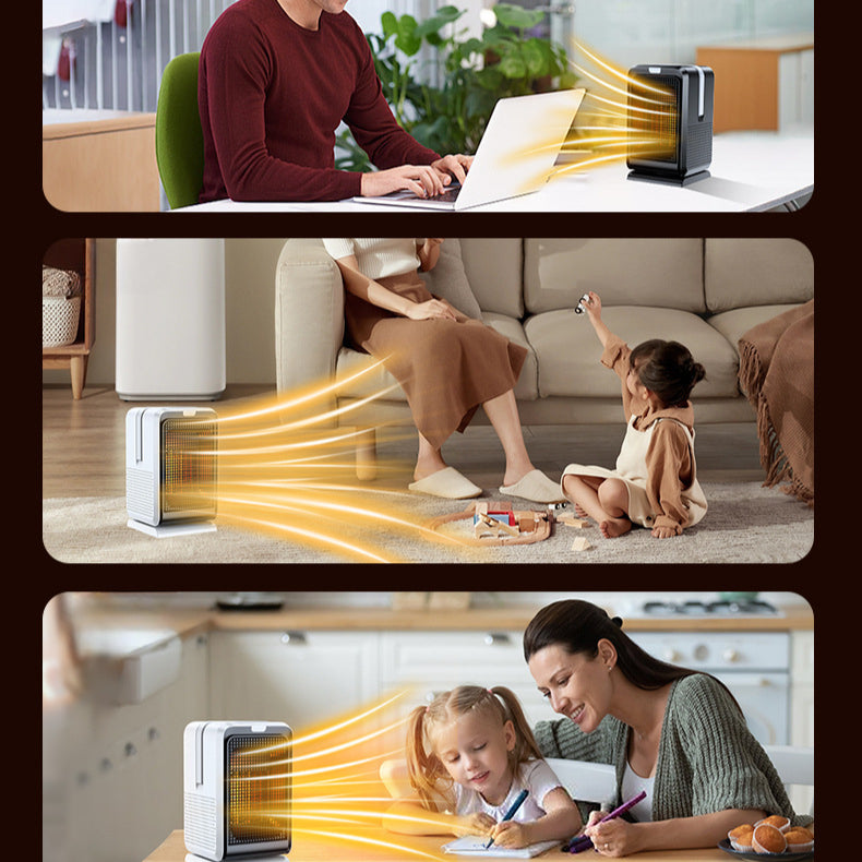 1000W Portable Electric Heater with Fast Heating & Cooling for Bedroom/Office