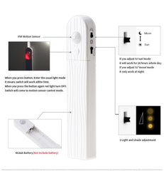 Battery Powered 1M 2M PIR Motion Sensor Activated Dimmable LED Strip Light for Cabinet Wardrobe