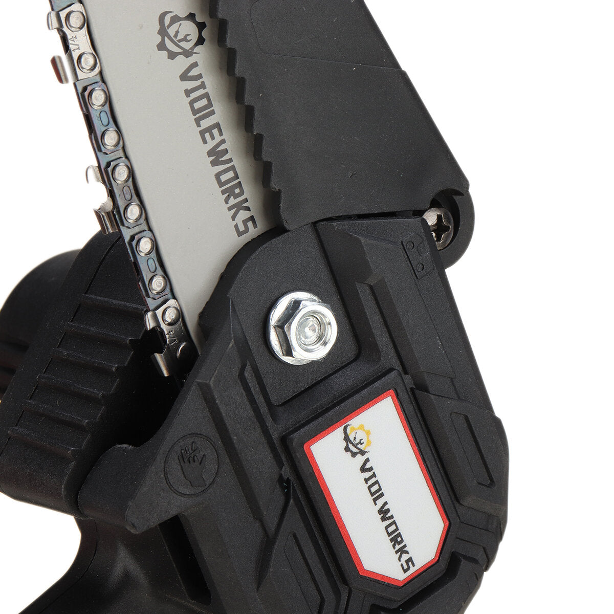 4 Inch 88VF Cordless Electric Chain Saw 1500W One-Hand Saw LED Woodworking Wood Cutter