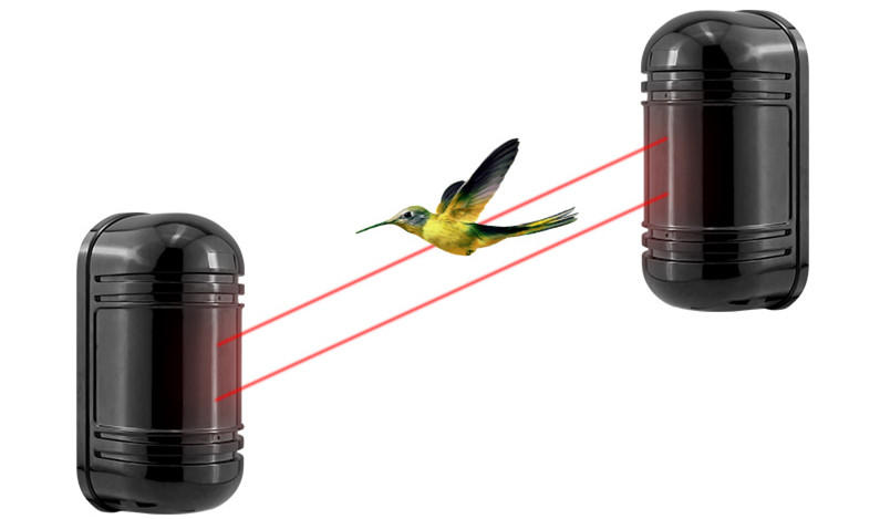 Wired Active Infrared Alarm Intrusion Dual Beam Sensor 100M Outdoor Perimeter Barrier Fence