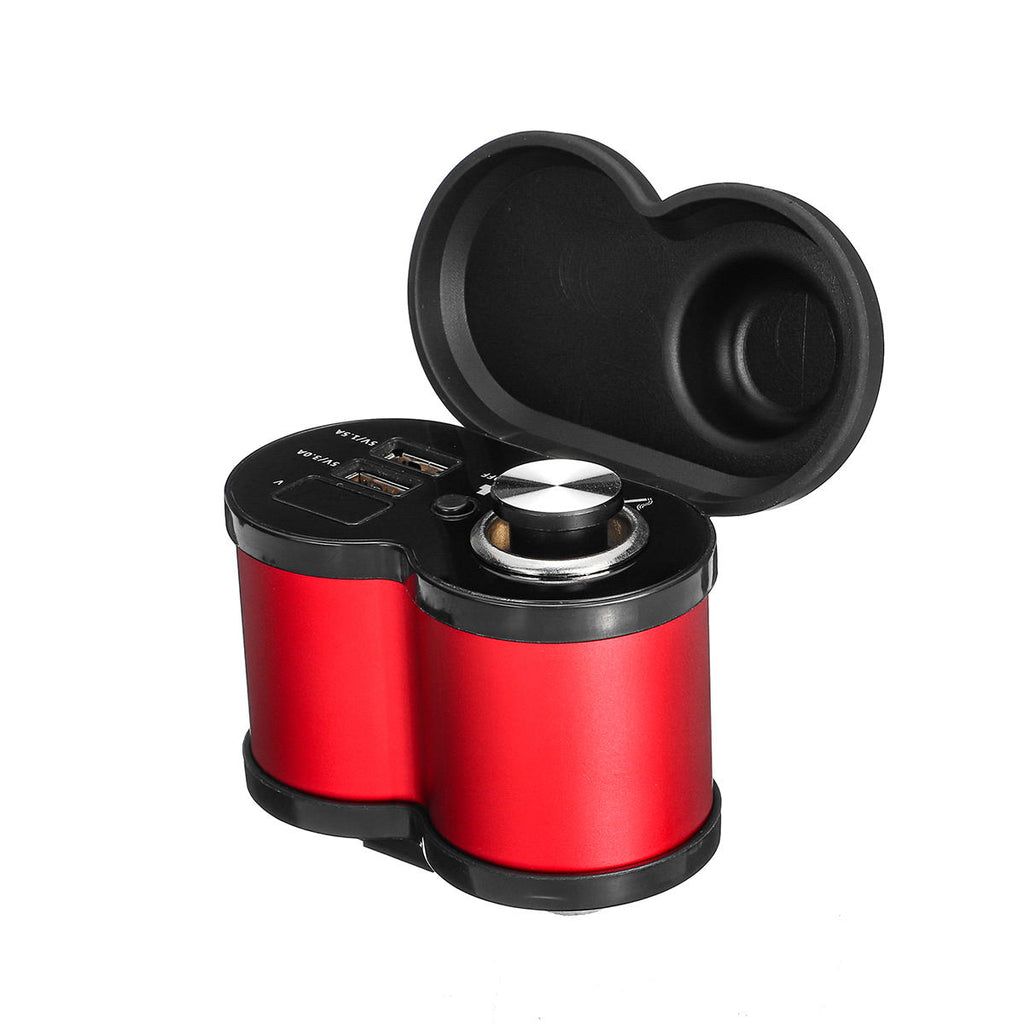 12V-24V 4.5A Dual USB Fast Charger Power Socket Motorcycle Aluminium Waterproof