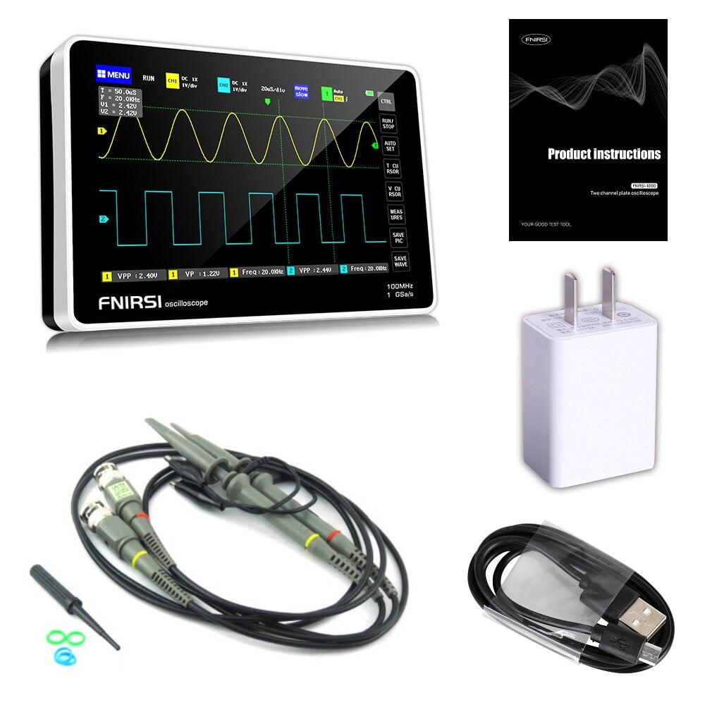 7-inch Digital Tablet Oscilloscope 100M Bandwidth 1GS/s Sampling Rate 800x480 Resolution Touch Screen
