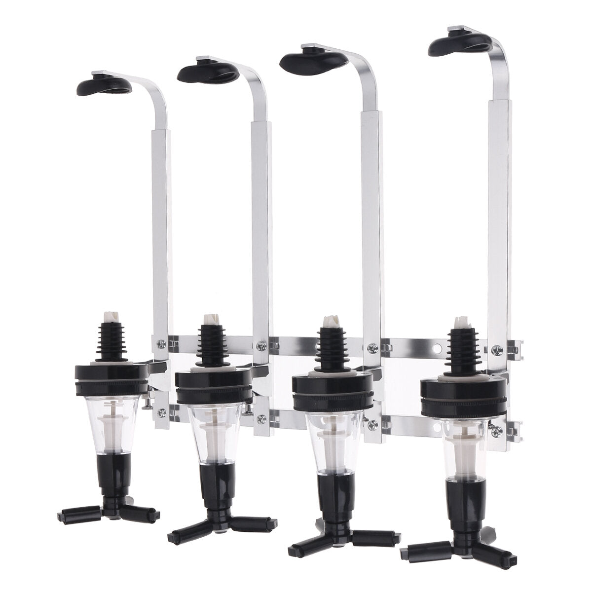 30ml Capacity Wall Mounted Stand 4 Bottle Alcoholic Drink Dispenser for Home Bar Drink Dispenser Pourer Rack