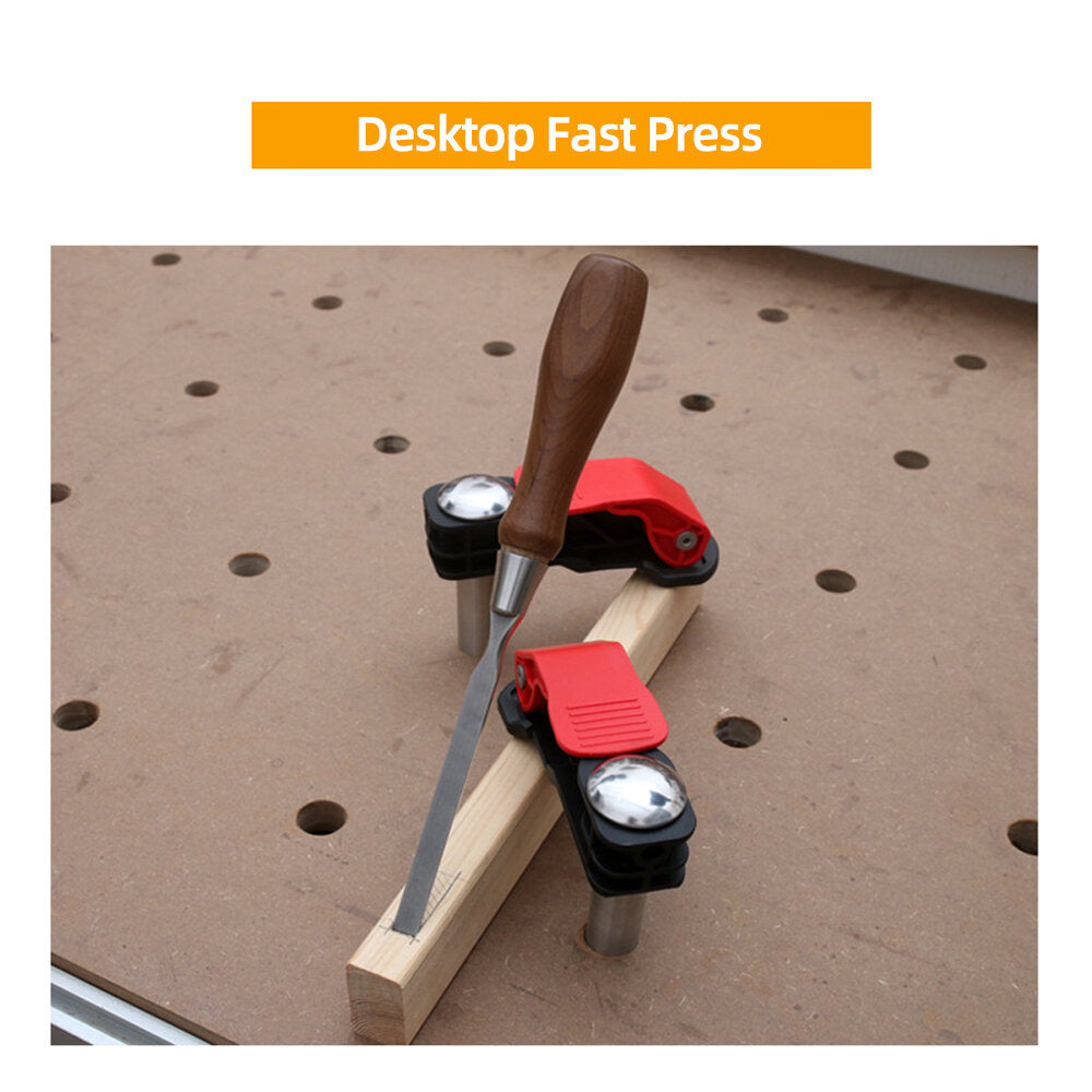 Stainless Steel Quick Release Woodworking Clamps - 19mm/20mm, High Stability, Versatile for Table Tops & Slide Slots