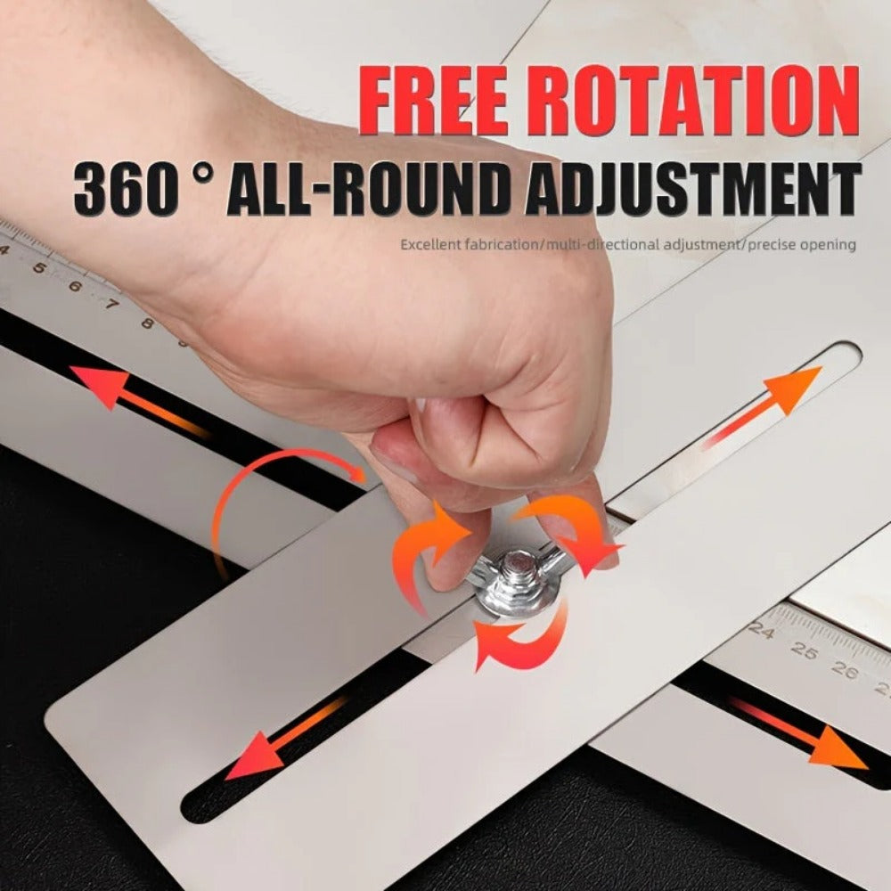 Portable Stainless Steel Ceramic Tile Hole Locator Punching Adjustable Tool