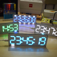 DIY 6 Digit LED Large Screen Two-Color Digital Tube Desktop Clock Kit Touch Control