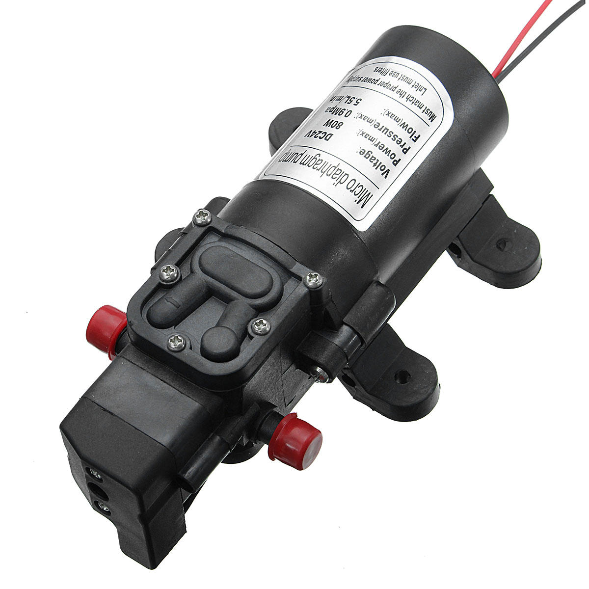 130PSI DC24V 80W Mini Micro Diaphragm High Pressure Water Pump Automatic Switch