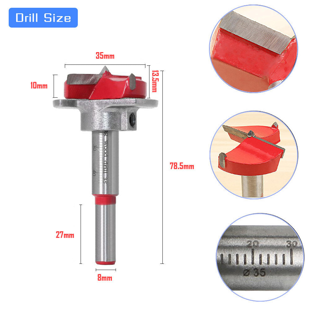 35mm Hinge Drilling Jig Set - Precision Woodworking Tool for Accurate Hole Positioning & Easy Use