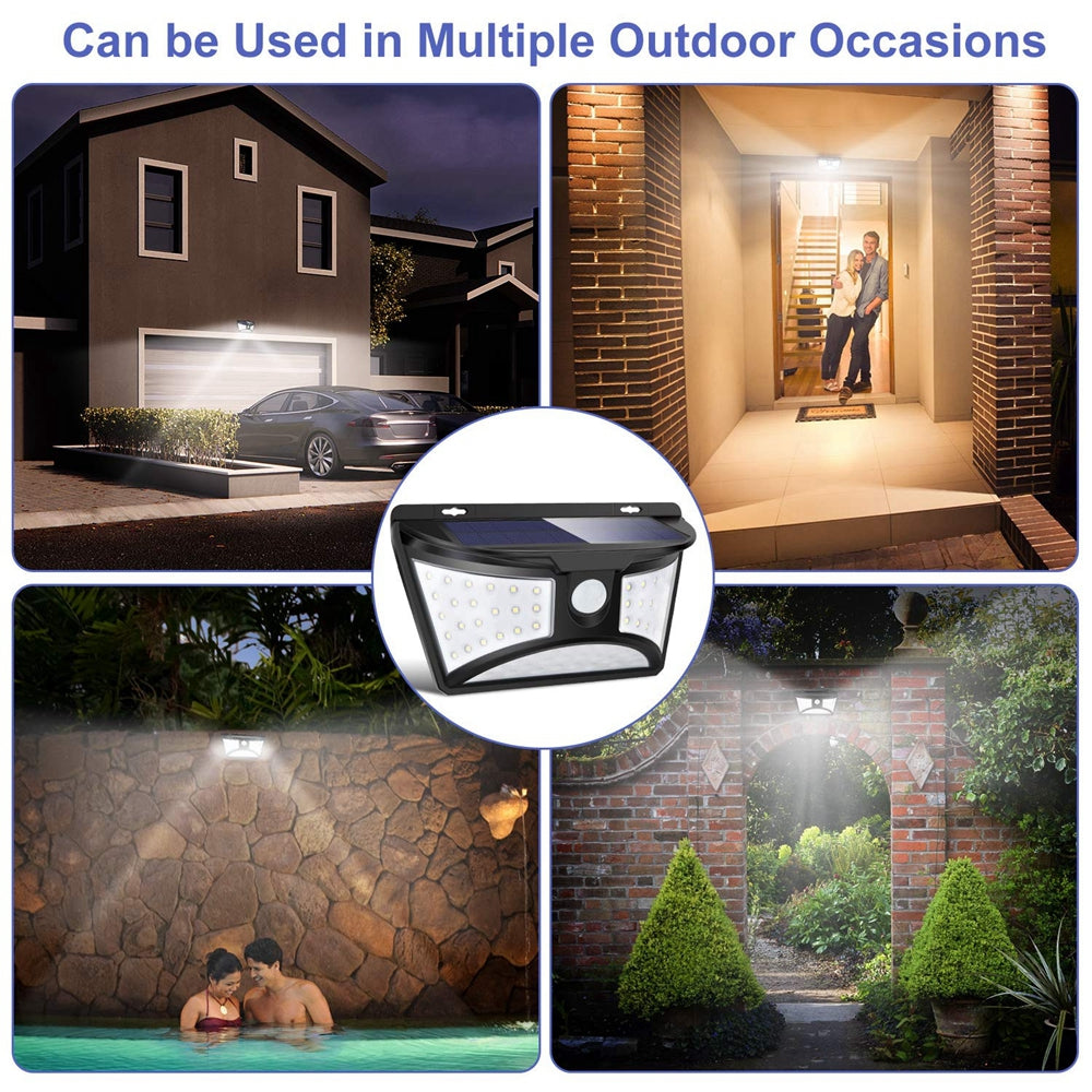 Solar Power 68 LED Wall Light PIR Motion Sensor Waterproof Outdoor Garden Yard Security Lamp
