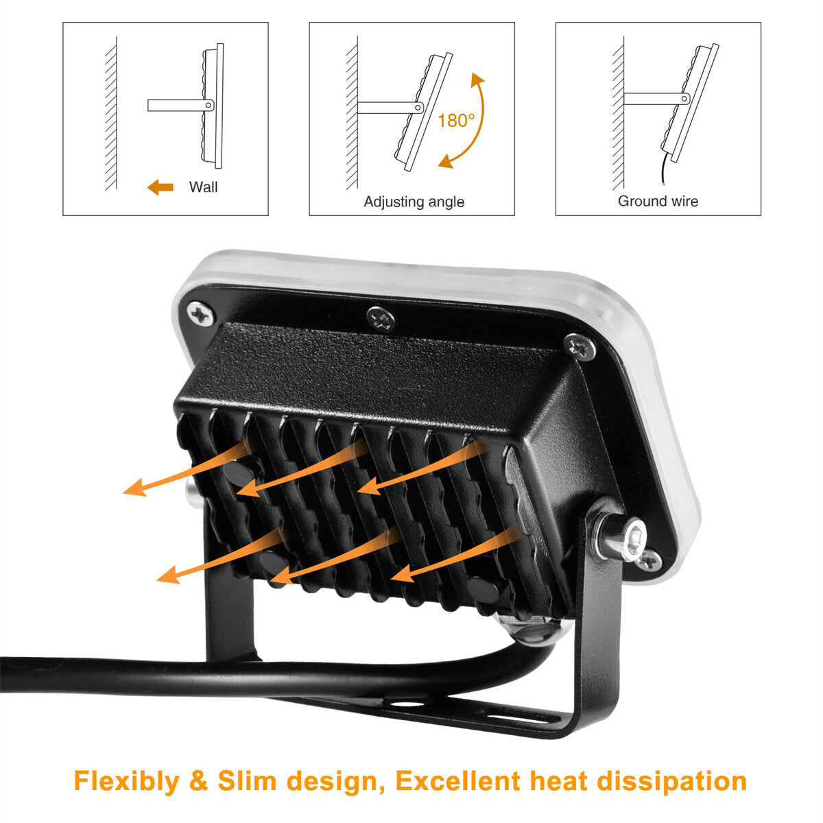LED Floodlight PIR Sensor Motion 10~100W Outdoor Garden Security Flood Light IP65