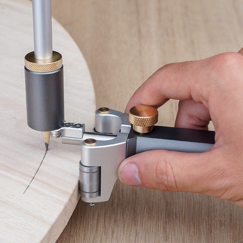 Straight Arc Scriber Tool with 2 Pencils - Aluminum Alloy, Anodized, 0-120mm Range, Smooth Operation, Accurate Drawing