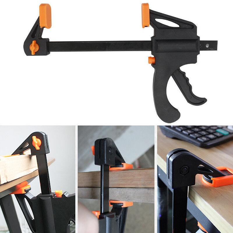 2pcs 4" Woodworking F-Clamp Quick Release Bar Clamp for DIY Projects - Durable Plastic, Easy to Use