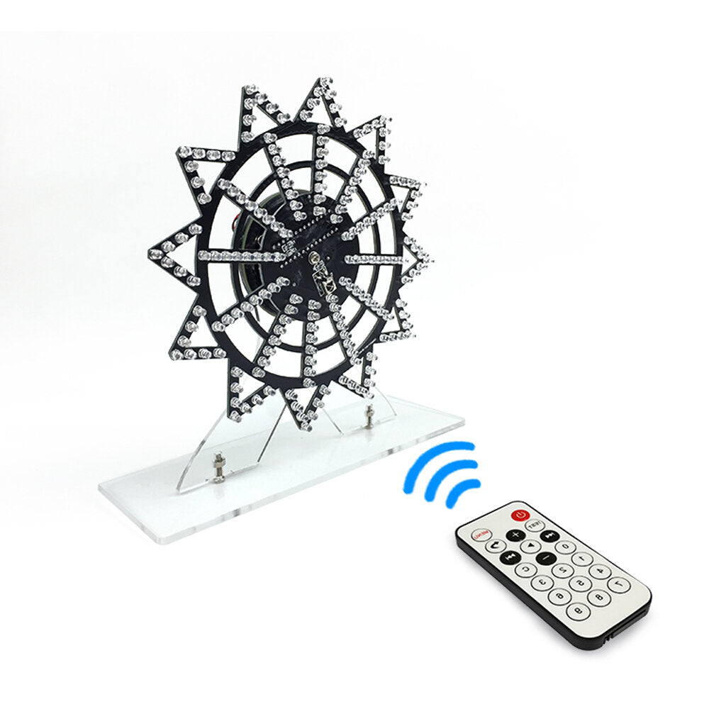 DIY Colorful LED Automatic Rotating Ferris Wheel Kit Electronic Components Diy Music Spectrum Production Kit