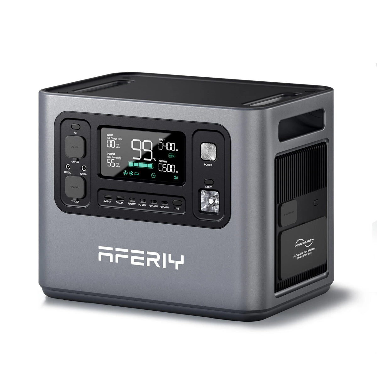 2800W 2048Wh LiFePO4 Portable Power Station, Optional Expansion Battery, 1200W Solar Input, App Control & UPS Backup