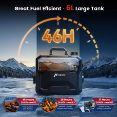 8KW 6L All-in-One Diesel Air Heater, App Control, Wireless Temperature Sensor & Auto Start/Stop for Car, Truck, RV & Camper