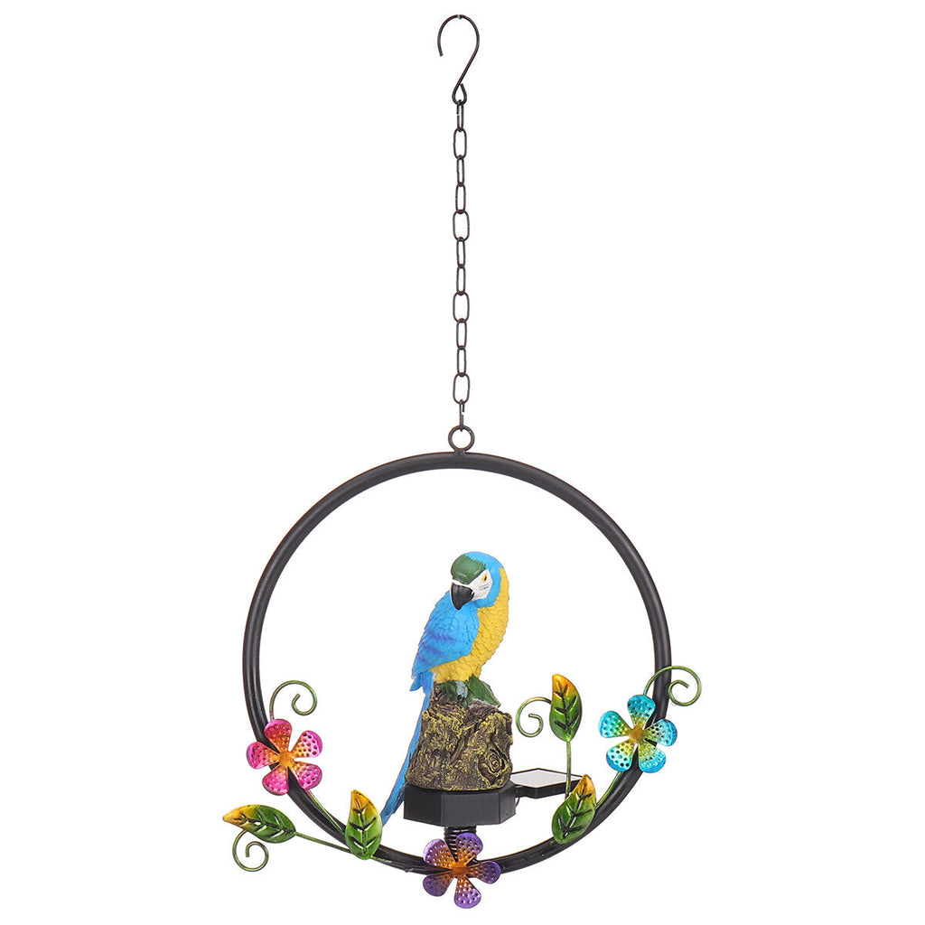Parrot Owl Pattern Hanging LED Solar Light Outdoor Garden Lawn Lamp Energy-saving Waterproof Decor