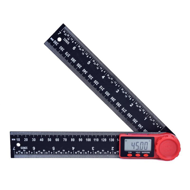 Multi-Angle Measurement Tool with Locking Knob, LCD Display, Auto Power Off, and Versatile Functions - 0-360° Goniometer