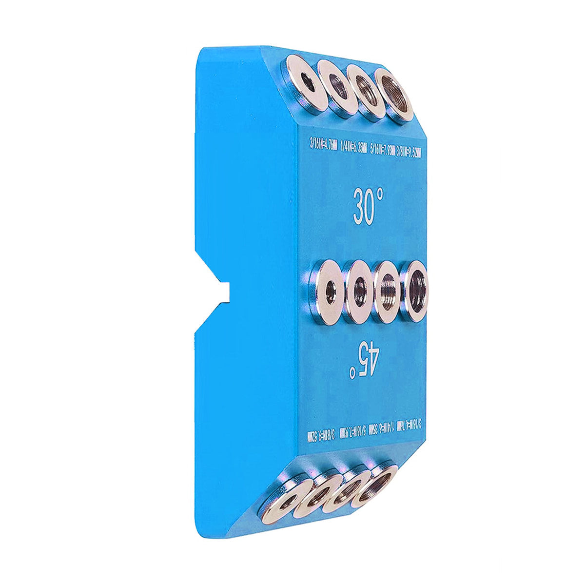 Aluminum Drill Guide for Cable Railing - 30°, 45°, 90° Angles, Multi-size Holes, Includes Titanium Drill Bits, Portable