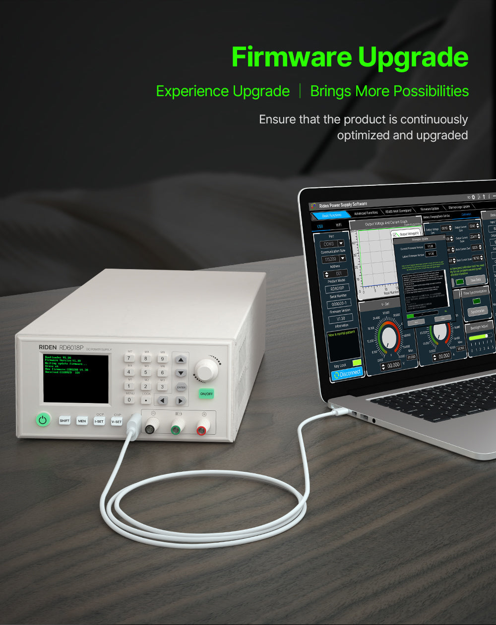 1080W Completed Set 60V 18A AC to DC Digital Adjustable Lab Bench Power Supply for Repair CNC Adjustable DC Regulated Power Supply