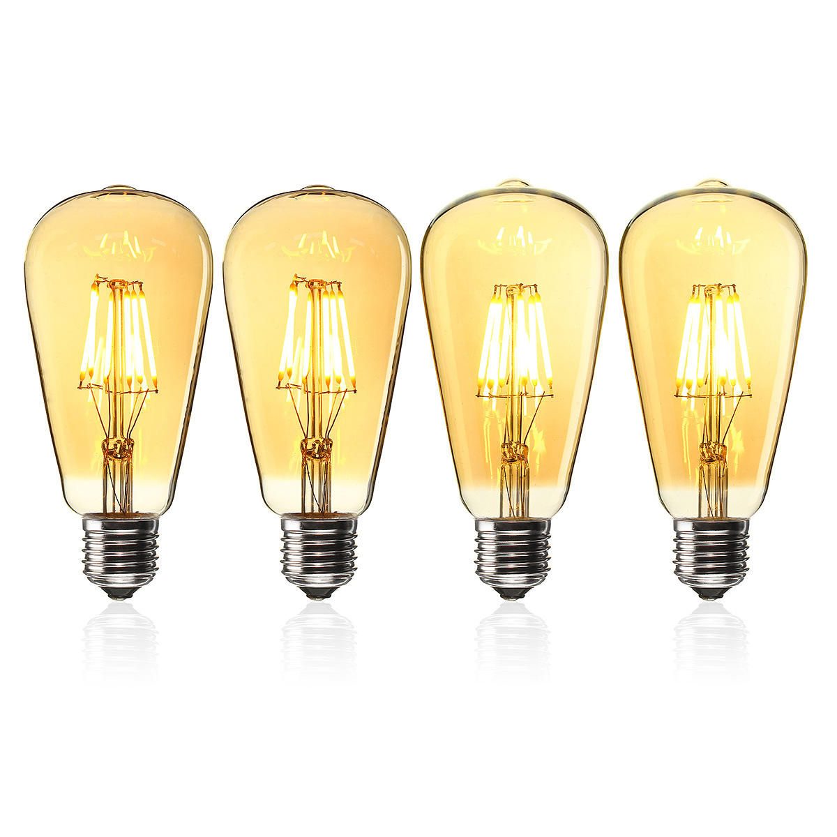 6W Golden Cover Dimmable Retro Vintage Filament LED Bulb Light Lamp AC110/220V