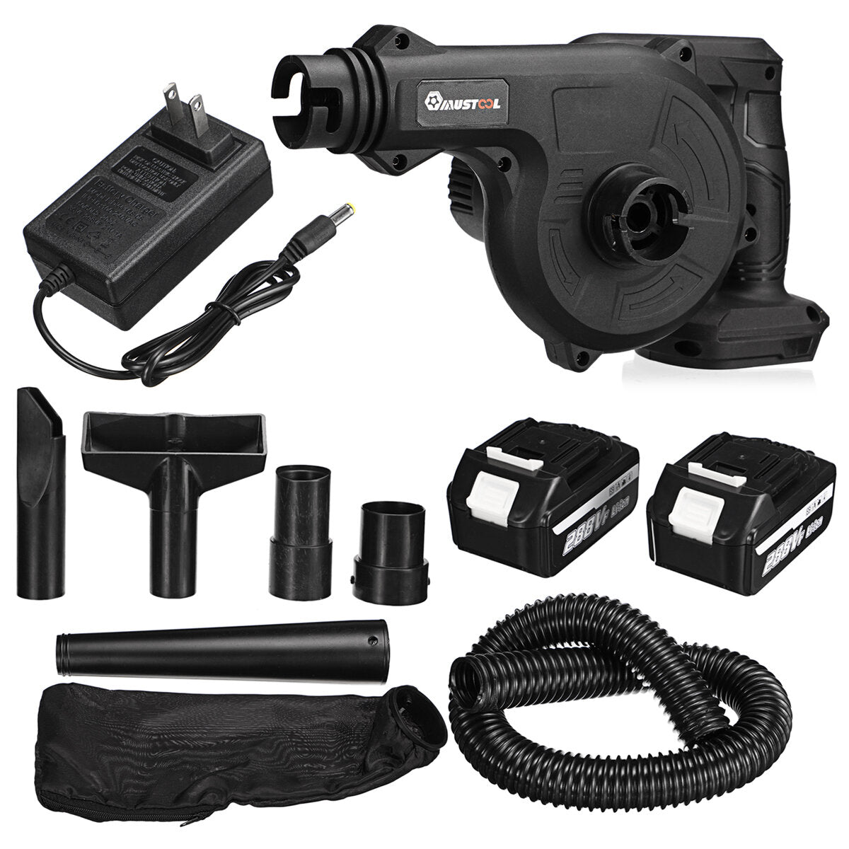 1500W 20000rpm 22900mAh 2-in-1 Electric Air Blower Vacuum Cleaner Handheld Blowing Machine