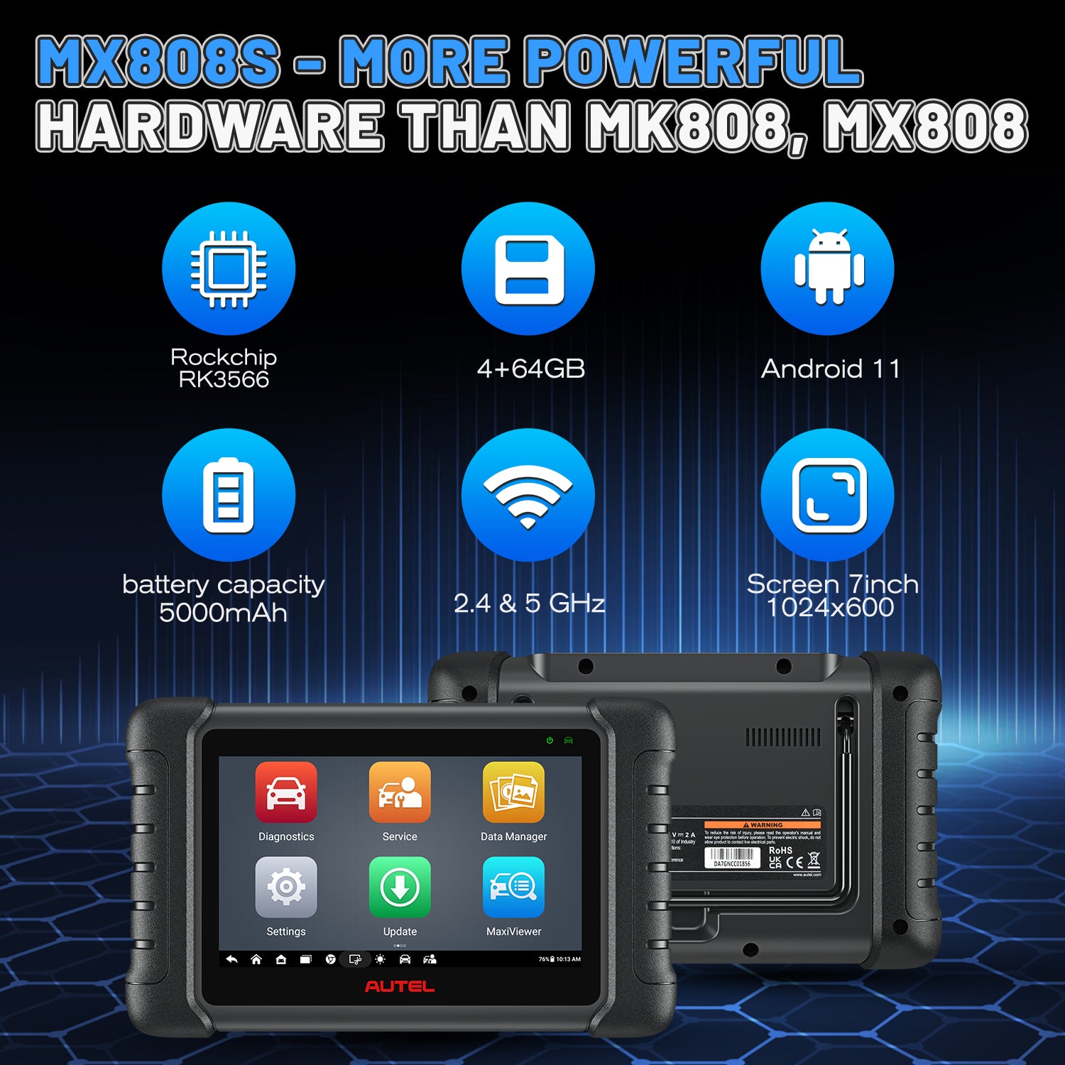 Full System Diagnostic Tool with 36+ Special Functions Read/ Erase Fault Codes Upgrade Version of MX808
