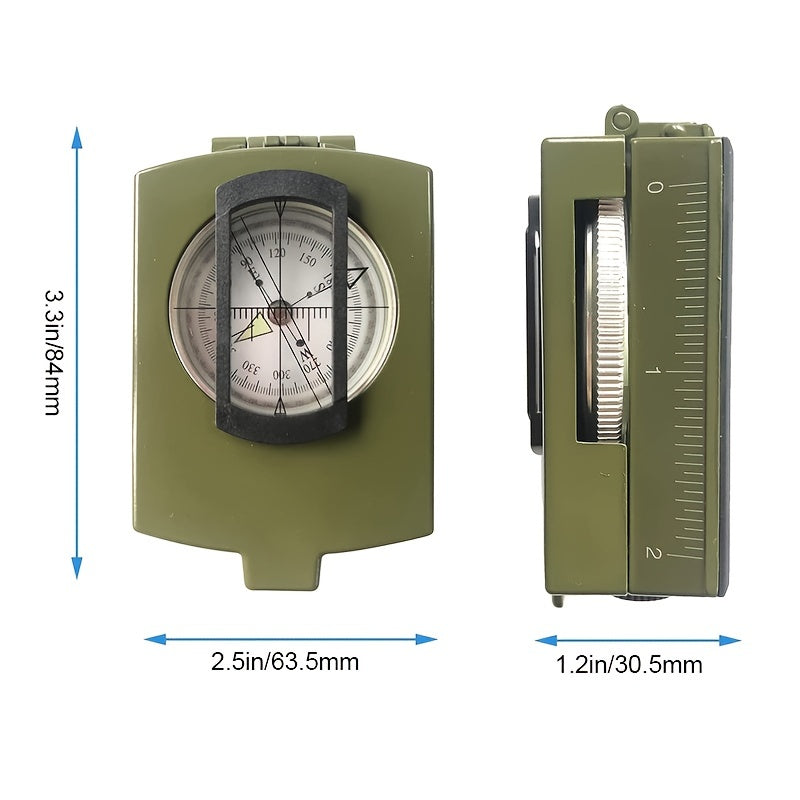 Multifunctional Compass with Lensatic Sighting for Hiking and Shakeproof