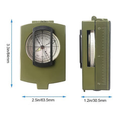 Multifunctional Compass with Lensatic Sighting for Hiking and Shakeproof