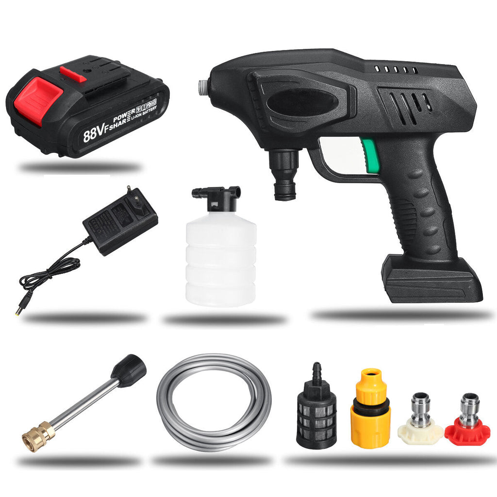 900W Cordless High Pressure Washer Battery Indicator Car Washing Machine Spray Guns Water Cleaner