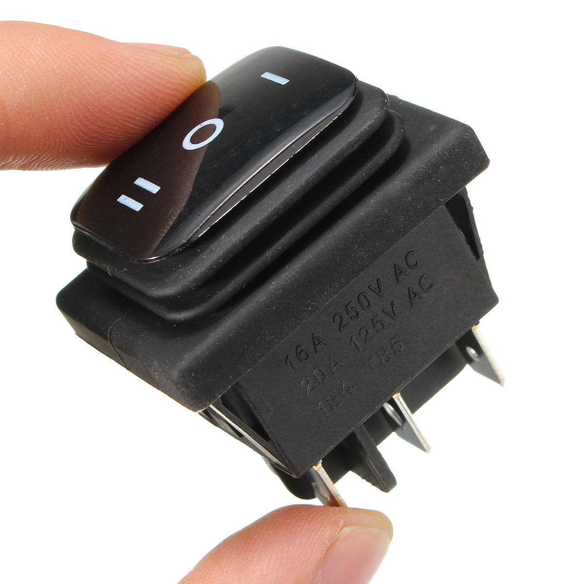 12V Waterproof 6Pin DPDT Locking ON-OFF-ON Rectangle Rocker Switch